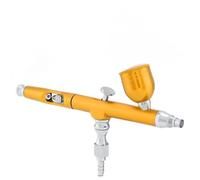 TOPINCN Pistolet Aérographe à gravité avec Buse de 0,3 Mm pour Peinture Artistique, Tatouage, Nettoyage Facile, Pulvérisation Large, Durable pour les Amateurs (YELLOW)