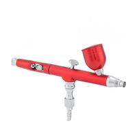 TOPINCN Pistolet Aérographe à gravité avec Buse de 0,3 Mm pour Peinture Artistique, Tatouage, Nettoyage Facile, Pulvérisation Large, Durable pour les Amateurs (rouge)