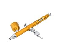 TOPINCN Pistolet Aérographe à gravité avec Buse de 0,3 Mm pour Peinture Artistique, Tatouage, Nettoyage Facile, Pulvérisation Large, Durable pour les Amateurs (YELLOW)