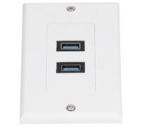 TOPINCN Plaque Murale, Plaque Murale USB 3.0 Transmission de Données Panneau Mural Composite à 2 Ports USB 3.0 pour Téléphones Intelligents Chargement