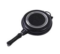 TOPINCN Poêle à Griller Double Face Poêle de Cuisson Sous Pression Double Face à Frire avec Fermeture Magnétique pour Steaks Poulet Poisson Cuisine Intérieure Extérieure (Ronde)