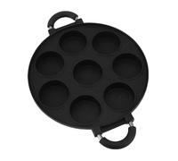 TOPINCN Poêle à Steak à Crêpes aux œufs à 8 Trous Poêle à Frire Antiadhésive Multifonctionnelle en Alliage D'aluminium à Hamburger aux œufs avec Conception à 8 Trous Ronds pour