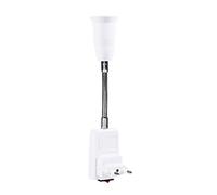 TOPINCN Porte-Ampoule E27 Réglable, Extension de Cou Flexible, Convertisseur de Porte-Ampoule pour Veilleuse, Lampe de Chevet, Bases de Lampe Murale (Prise UE)