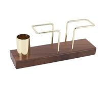 TOPINCN Porte-serviettes sur Pied Distributeur de Serviettes Porte- Cocktail Design élégant en Bois et Fer 20x5.5x8cm pour Table à Manger Bureau Restaurant café Bar avec Fil de