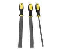 TOPINCN Râpe à Bois à Dents Grossières, Ensemble de 3 Pièces pour le Travail du Bois, Acier au Carbone C45 Robuste, Facile à Transporter, Demi-Rond Plat Rond