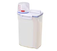TOPINCN Récipient Transparent à Riz 2kg, Boîte de Conservation Hermétique avec Verre Doseur pour Réfrigérateur Distributeur de Céréales (Couleur transparente)