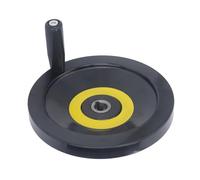 TOPINCN Roue à Main Ronde, Manivelle en Plastique D'ingénierie Robuste pour Applications de Meuleuse de Tour Industrielle 18x200mm