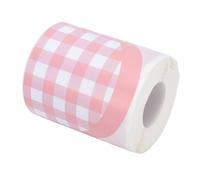 TOPINCN Ruban de Masquage quadrillé Rose et Blanc, Papier couché Bord | Grille ruban de masquage ruban amovible rose blanc ruban babillard frontière décoratif autocollant rouleau ondulé bord