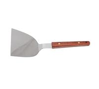 TOPINCN Spatule de Barbecue en Acier Inoxydable, Spatule de Gril Flexible pour une Cuisson Uniforme pour Chef de Restaurant de Sushi, Manche en Bois de Rose (105MM)