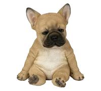 TOPINCN Statue de Bouledogue Français, Figurines de Chien de Jardin en Résine, Décorations D'extérieur, Bouledogue Français Mignon, Chiots Réalistes, Décoration de Chien Amusante,