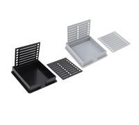 TOPINCN Support de Notes Autocollantes avec Pochoir, Distributeur 2 Pièces | Design de Gabarit intégré, Rangement à Double Fente en Lot de 2 Pièces, Compatible avec les Blocs Standard de 3 X 3 Pouces,