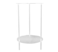 TOPINCN Table D'appoint Moderne en Acrylique Transparent, Plateau Rond à 2 Niveaux pour Chevet, Salon, Bureau, 50x30cm