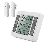TOPINCN Thermomètre De Réfrigérateur Congélateur Thermomètre Digital Alarme Sonore Avec Capteur Sans Fil Min/Max écran