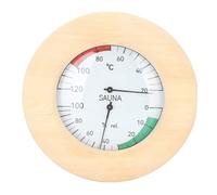 TOPINCN Thermomètre et Hygromètre de Sauna Hygrothermographe de Sauna 2 en 1 Murale en Temps Réel Affichage de la Température et de l'humidité avec Design en Bois pour Salle de à