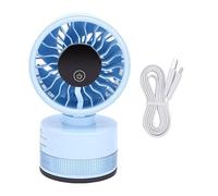 TOPINCN Ventilateur D'aspiration Sous Vide à 6 Vitesses avec Affichage Numérique Moteur sans Balais Réglable à 360 Degrés Capacité de 20 Kg Type C Rechargeable pour le Bureau à Do (BLUE)