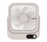 TOPINCN Ventilateur de Bureau Portable Personnel, Ventilateur de Table LED, Rechargeable par USB, 5 Vitesses, de Bureau Rotatif à 360° avec écran LED, pour le à Domicile