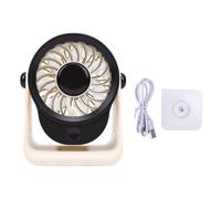 TOPINCN Ventilateur de Bureau, Ventilateur Portable Rechargeable 1200mAh avec Réglage 360° pour Usage Domestique (GRAY)