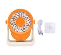 TOPINCN Ventilateur de Bureau, Ventilateur Portable Rechargeable 1200mAh avec Réglage 360° pour Usage Domestique (ORANGE)