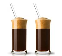 Topkapi Service à café glacé Rimini Verre Transparent ~ 30 cl (300 ML) + Paille en Verre
