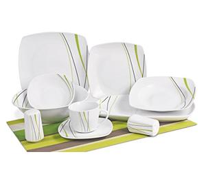 Topkapi TK520 959, Service de Table 40 pièces En porcelaine Modèle "Spring Wave"