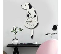 Horloge murale en acrylique avec mécanisme d'écartement pour le salon, la chambre à coucher, la chambre d'enfant, la cuisine et la décoration d'intérieur - 42 cm x 18 cm, blanche