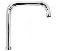 Topolenashop Canne de rechange pour robinet de cuisine 24 cm - Bec pivotant et orientable avec design carré, développement 19,7 cm, sortie Ø23 mm, base Ø27,5 mm pour éviers monotrou compatibles