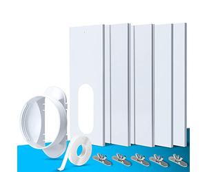 TOPOWN Kit de 5 pièces pour fenêtre climatisation portable, kit de plaques d'étanchéité pour fenêtre coulissante de climatisation portable, convient pour tuyau d'échappement de 5"/5,9" de diamètre
