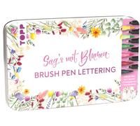 TOPP Handlettering Boîte design stylo pinceau Sag's avec fleurs
