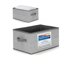 TOPP4u grandes boîtes de rangement en tissu 38x26x20 cm, lot de 2, grandes boîtes de rangement, panier de rangement pliable, boîte organisatrice pour placard, boîtes pour placard, boîte de rangement