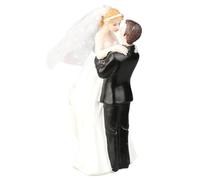 Topper à gâteau de mariée et marié, Toppers de gâteau mariage avec mariée et marié s'embrassent, 2, 8x2.4x5.5 figurine faite à la main pour la fête mariage, la maison plus