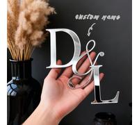 Topper de gâteau de mariage en lettre | Fiançailles | Personnalisé | Topper de gâteau en acrylique personnalisé | Décoration de gâteau en acrylique | Anniversaire | Personnalisé 15 cm (5,9 pouces) de 