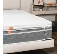 Topper Memory 80 x 190 cm, hauteur 7 cm - 7 zones différenciées, revêtement déhoussable et lavable, Sur Matelas Topper One