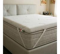 Topper Vault avec Housse Silver - Surmatelas Simple 80x190 cm Made in Italy, Protège-Matelas Hauteur 5 cm avec 4 élastiques de Fixation, Garnissage en Plaque de ouate résinée 750 g/m²