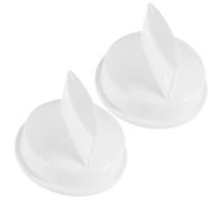 TOPPERFUN 2 Pièces Bouton de Minuterie pour Micro-ondes en Plastique Blanc, Accessoire de Remplacement Facile à Installer, Maintien des Performances du Four à Micro-ondes