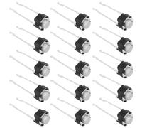 TOPPERFUN 40 Pièces Mini Pushbutton Switch Momentary Tactile Switch Through Hole Compact Pcb Repair Component For Breadboard And Electronics Prototyping