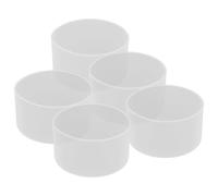 TOPPERFUN 5 Pièces Protège-Fond de Bouteille en Silicone Manchon pour Bouteille d'eau Blanc Antidérapant et Isolant pour Gobelet d'eau Réduit Le Bruit Rayures Compatible avec Gobelet