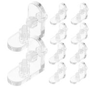 TOPPERFUN Acrylique Transparente Équerre en L 10 Pièces D’Angle | Assemblage Stable et Simple, Usage pour Vitrines Commerciales et Fabrication Industrielle, Lot de Fixation Discret