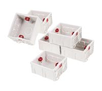 TOPPERFUN Boîte de Jonction Électrique Murale Montage Encastré en Pvc Blanc, 6 Pièces, Modèle 86 Robuste et Polyvalente pour Installation Extérieure