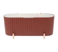 TOPPERFUN Boîte de Rangement pour Cotons Démaquillants 1 Compartiment Plastique Rose Poudré Multifonction Support Cosmétique Bureau Salle de Bain