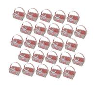 TOPPERFUN Boîtes à Bonbons Pâques 50 Pcs, Panier Porte-bonbons Rose en Carton, Boîte D'emballage Portable DIY pour Fêtes, Coffret Présent Fille, Étui à Biscuits et Friandises
