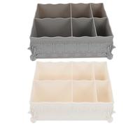 TOPPERFUN Boîtes de Rangement Compartiments Humanisés Lot de 2 Vintage en Abs pour Outils de Manucure Pratiques pour Voyage et Chambre