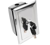 TOPPERFUN Boîtier de Commande à Bouton-poussoir Argenté pour Volet Roulant Compact et Étanche avec Verrou Caché Commande Manuelle et Télécommande Adapté Portes de Garage et Bâtiments