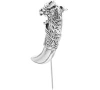 TOPPERFUN Broche Métal Tête de Loup Vintage pour Femmes et Hommes Épingle pour Vêtements et Chapeaux Accessoire Costume Multifonctionnel Décoration Rétro Élégante
