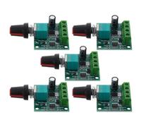 TOPPERFUN Contrôleur de Vitesse Pwm Réglable avec Bouton Vert en Métal pour Moteur Dc 2a 5 Pièces Performance Stable pour Équipements Électroniques et Mécaniques