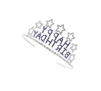 TOPPERFUN Couronne Anniversaire Pour Fille Alliage Ornée De Strass Brillants Accessoire De Cheveux Unique