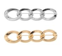 TOPPERFUN Épingles pour Robe en Alliage de Zinc Argenté, Lot de 2 Chaînes Élégantes pour Ajustement de Taille et Protection Contre les Glissements, pour Manteaux et Foulards