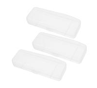 TOPPERFUN Étui de Voyage Transparent 3 Pièces pour Rasoirs, Boîte de Rangement en Plastique Solide, pour Organiser Accessoires de Rasage en Déplacement