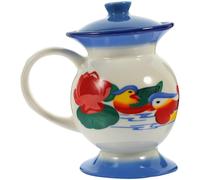 TOPPERFUN Gobelet à Eau Style Vintage Élégant et Décoratif 380ml Poignée Pratique en Céramique Rétro pour Maison et Bar à Livres