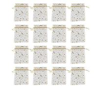 TOPPERFUN Lot de 100 Sachets Présents en Organza Étoiles et Lune Cordon de Serrage Facile à Utiliser pour Mariages et Fêtes en Tissu Léger Couleur Aléatoire