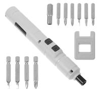 TOPPERFUN Mini Tournevis Électrique Rechargeable Outil Précis pour Réparation Domestique 10 Embouts en Alliage Acier et Plastique, Capacité 1100mah